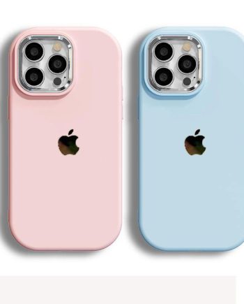 Robuste Silikonhülle mit elektroplattiertem Linsenschutz für iPhone