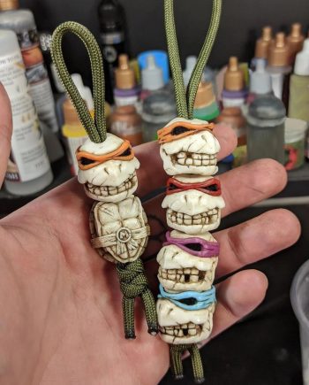 Die 4 Turtle Brothers Totenkopfperlen