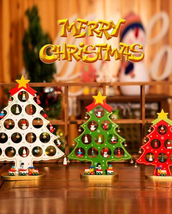 🔥DIY hölzernen Mini Weihnachtsbaum Set (einschließlich der Ornamente)