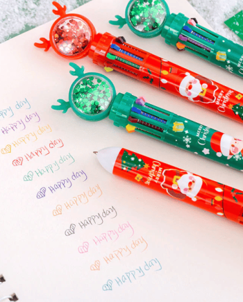 Süßes Weihnachts-Glitzer-Stifteset