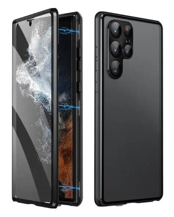 Magnetische doppelseitige Samsung-Hülle aus gehärtetem Glas