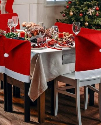 Weihnachtliche Stuhlhussendekoration