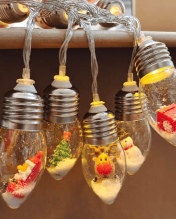 🎄Weihnachtslichterkette im Vintage-Dekor - Lichterketten mit LED-Birnen🎅