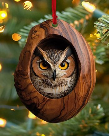 Handgefertigte 2D-Weihnachtsdekoration aus Acryl mit Tieren
