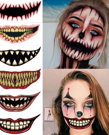 Temporäres Halloween-Streich-Make-up-Tattoo 😈 Realistisch und leicht zu entfernen