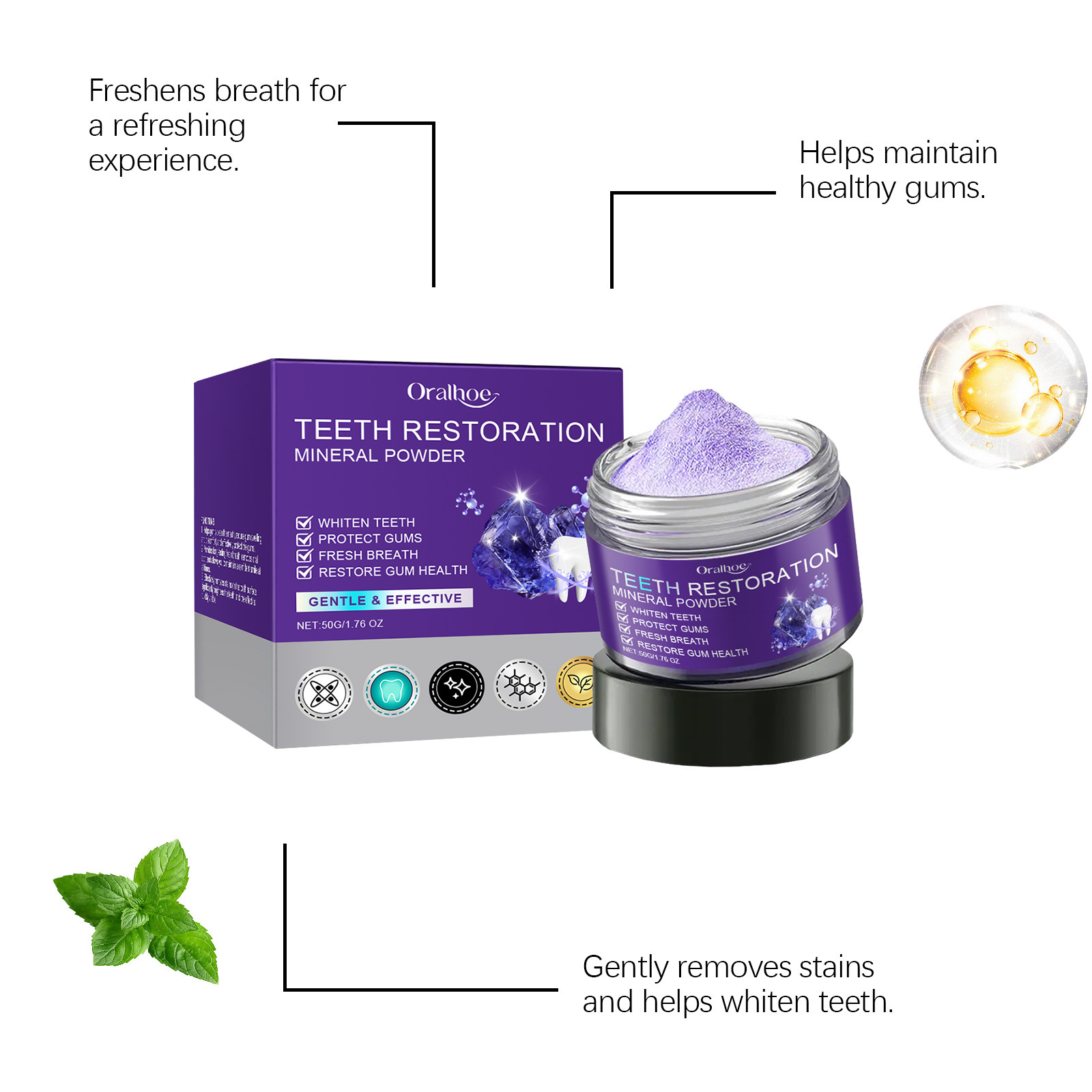 π Purple Teeth Cleaning Powder - Image 9