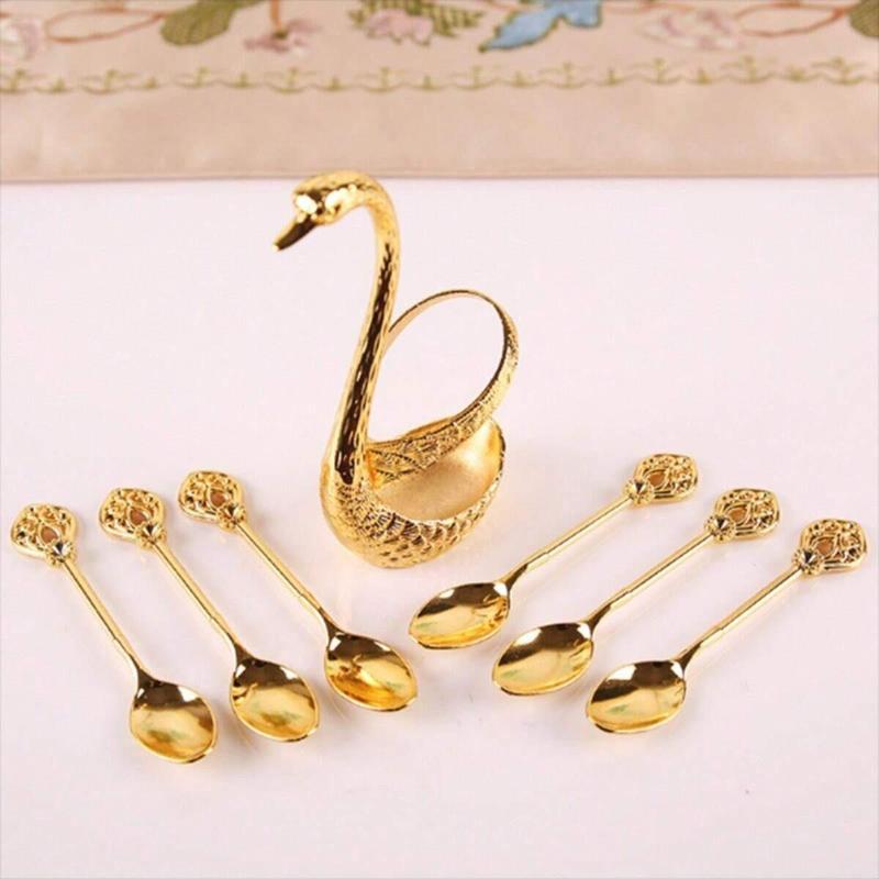✨🔥Hot Sale 49% OFF🎁Creative swan design coffee stirring spoon set (6 spoons)✈️Buy more save more🔥