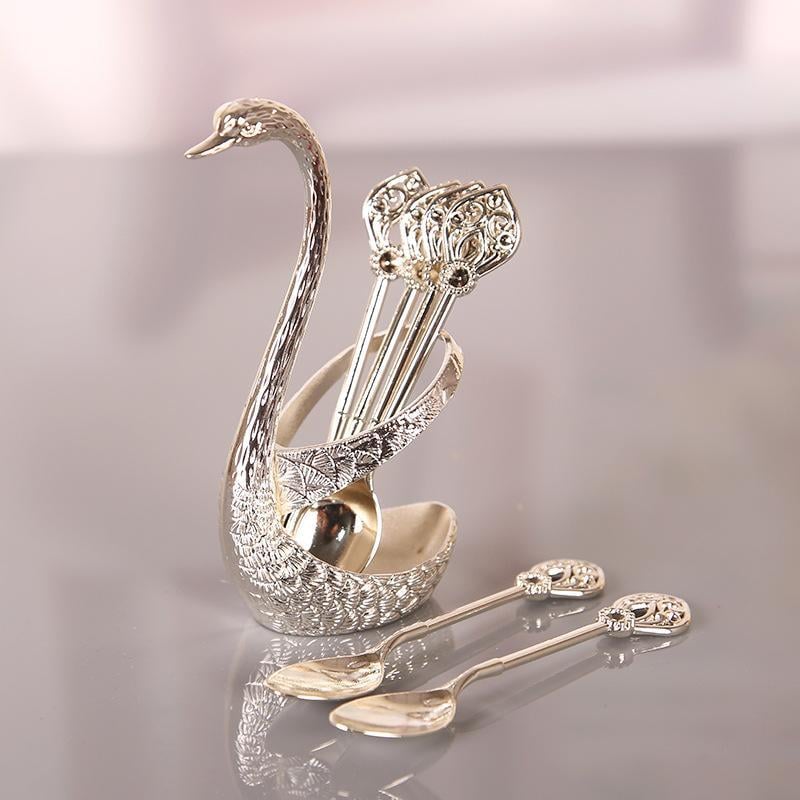 ✨🔥Hot Sale 49% OFF🎁Creative swan design coffee stirring spoon set (6 spoons)✈️Buy more save more🔥